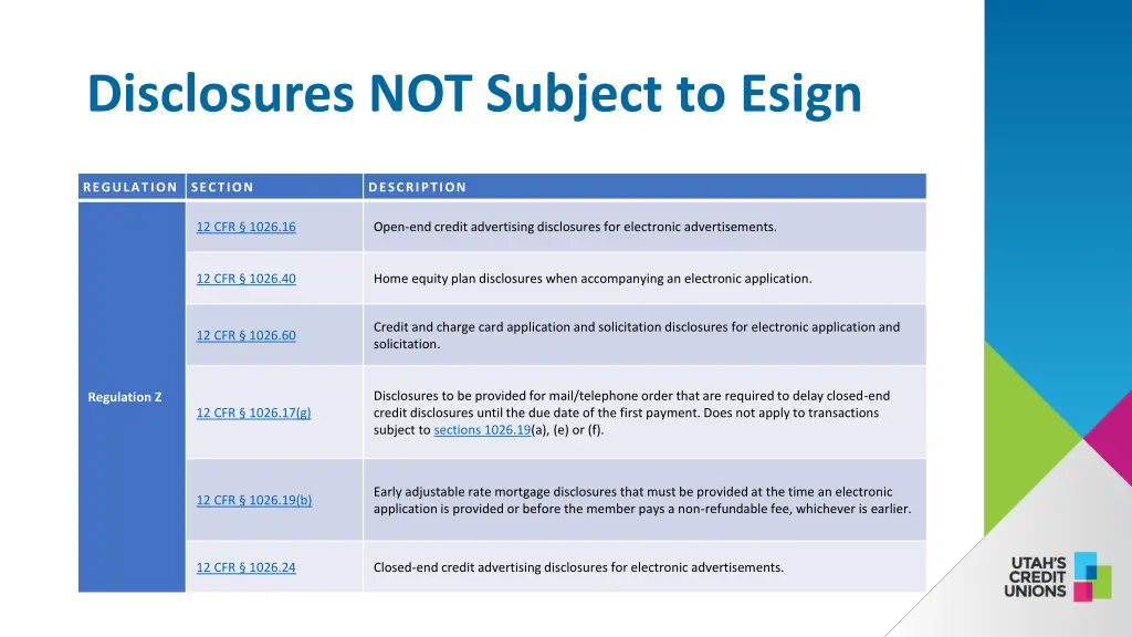 disclosures not subject to esign 4