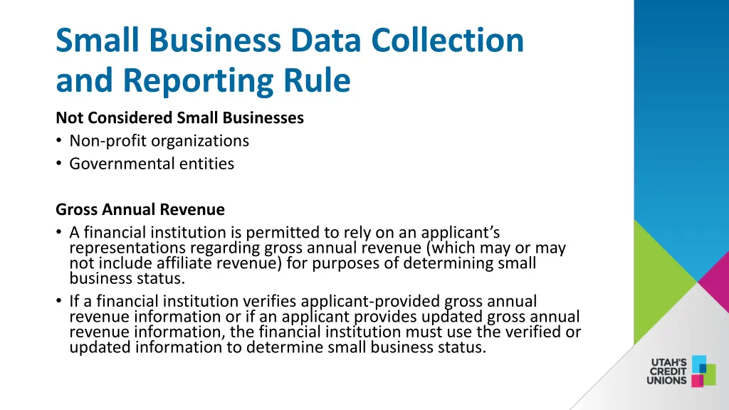 small business data collection and reporting rule 5