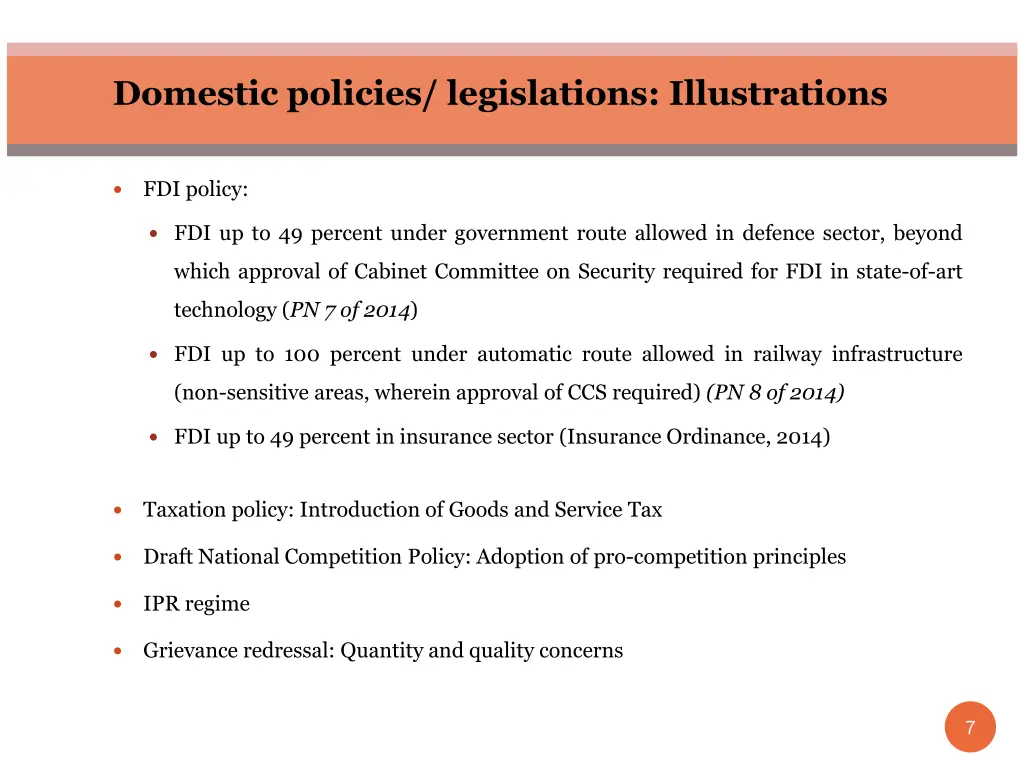 domestic policies legislations illustrations
