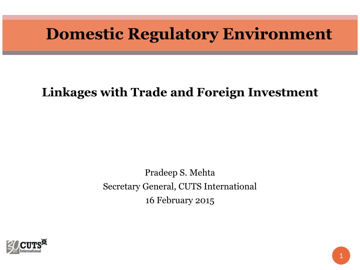 domestic regulatory environment