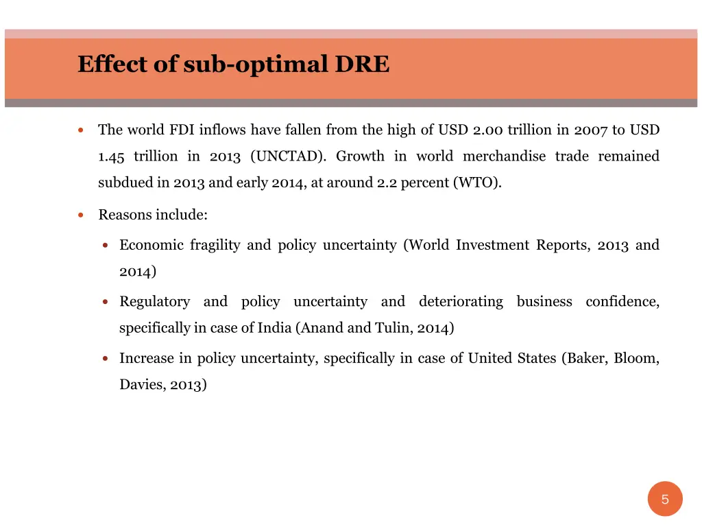 effect of sub optimal dre