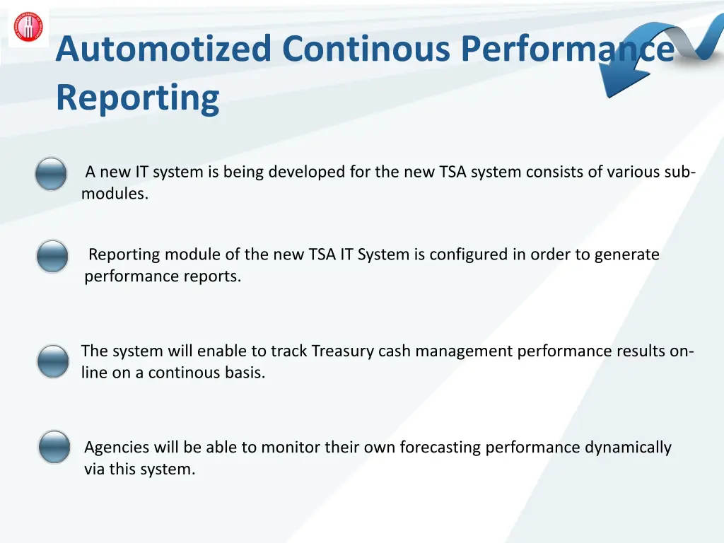 automotized continous performance reporting