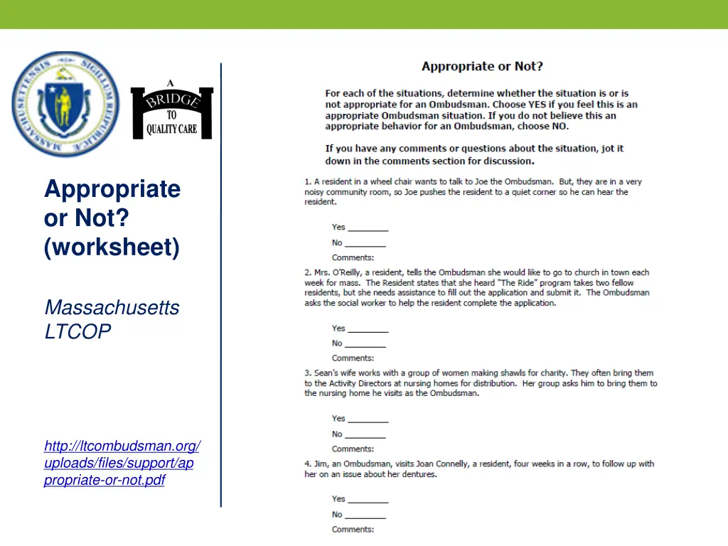 appropriate or not worksheet