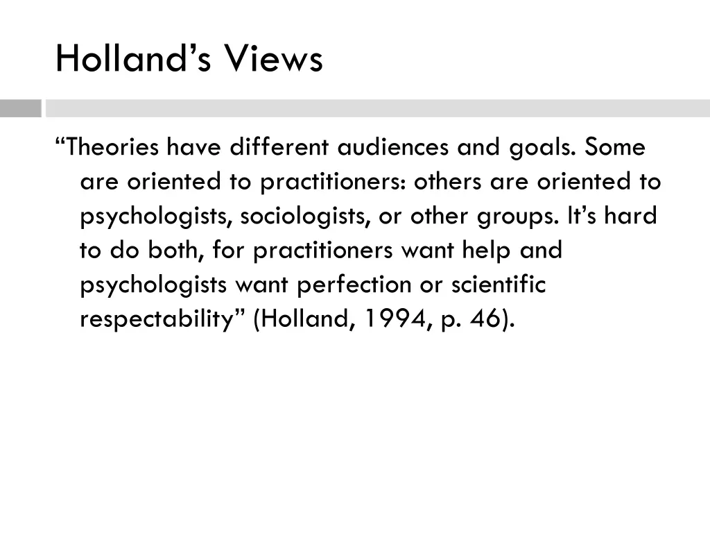 holland s views 1
