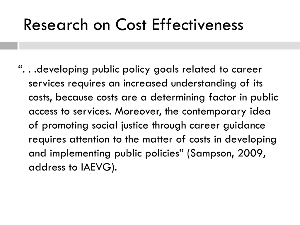 research on cost effectiveness