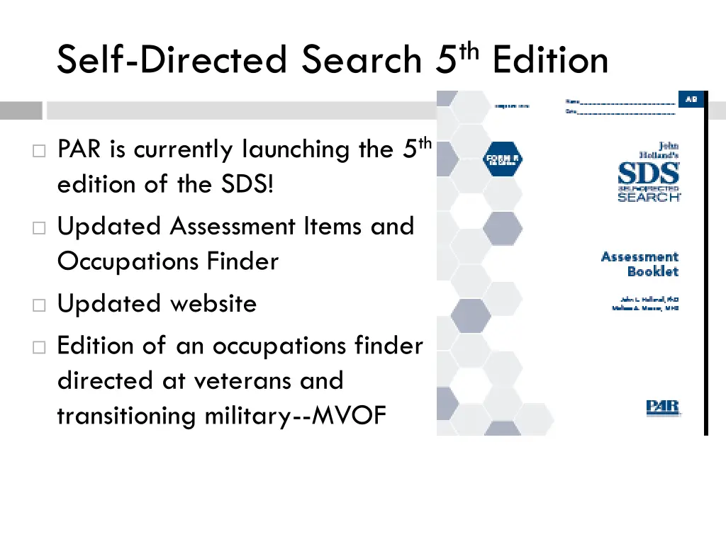 self directed search 5 th edition