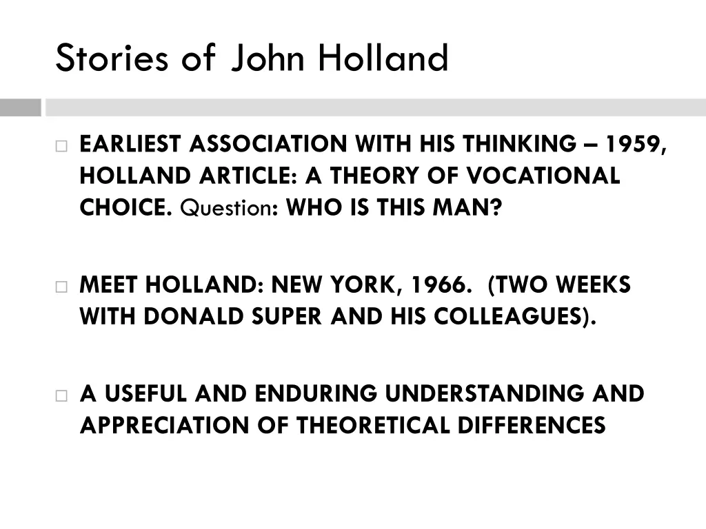 stories of john holland