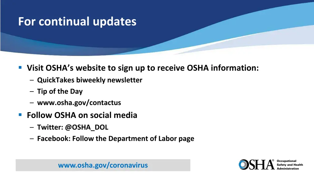 for continual updates