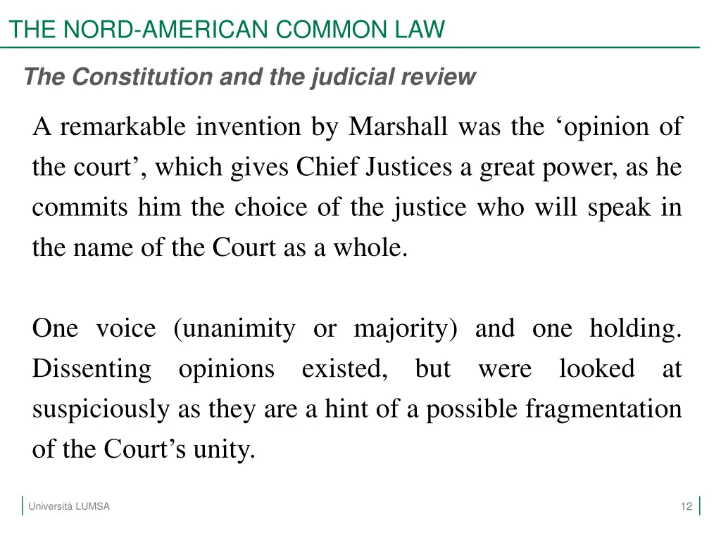 the nord american common law 10