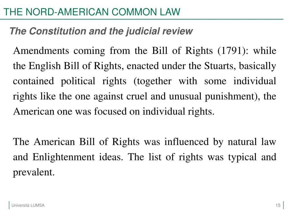 the nord american common law 13