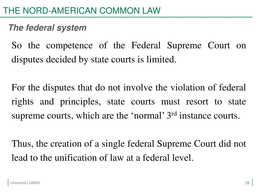the nord american common law 24