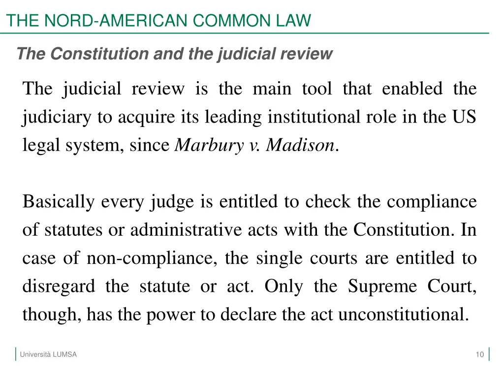 the nord american common law 8