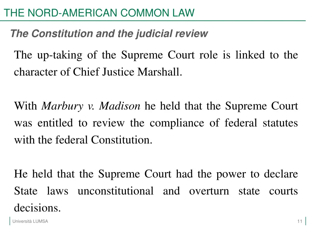 the nord american common law 9