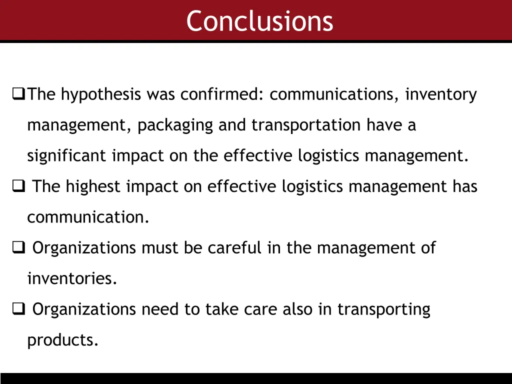 conclusions