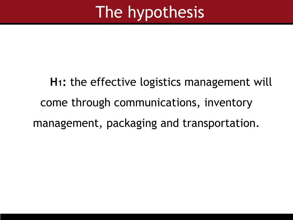 the hypothesis