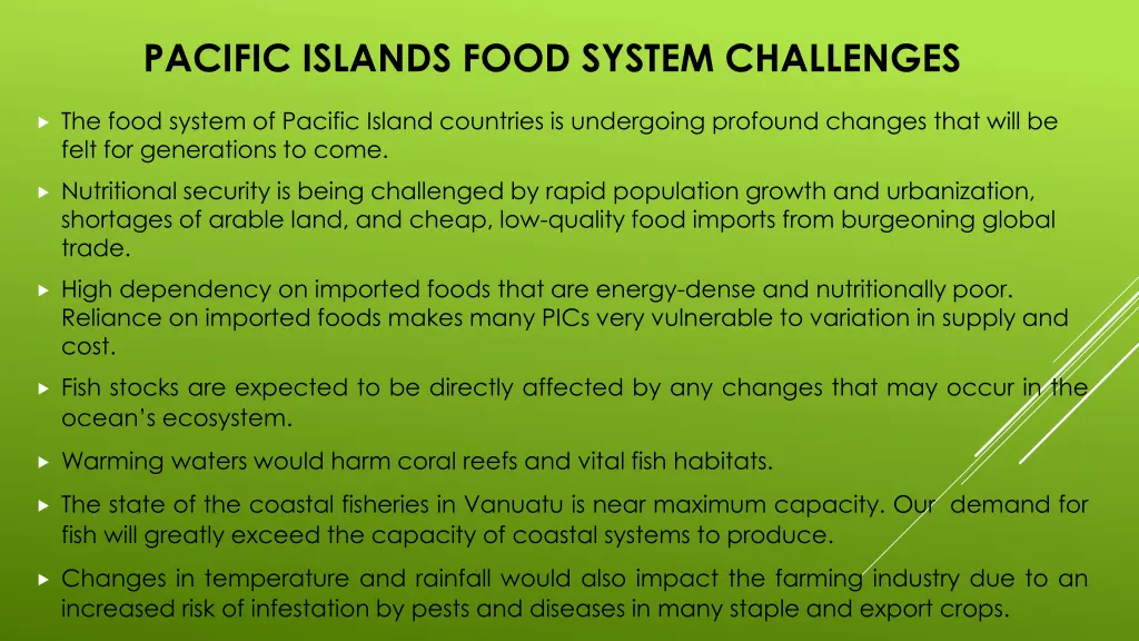pacific islands food system challenges