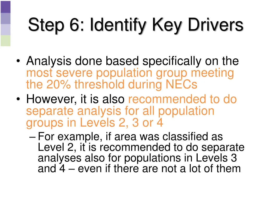 step 6 identify key drivers 3