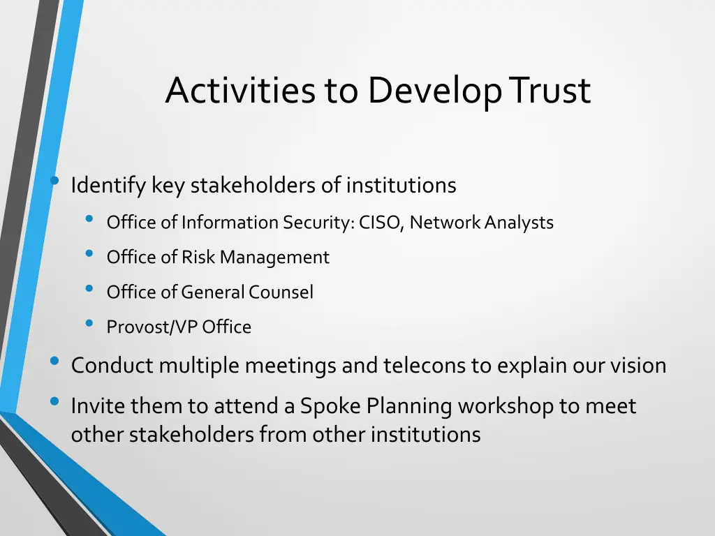 activities to develop trust
