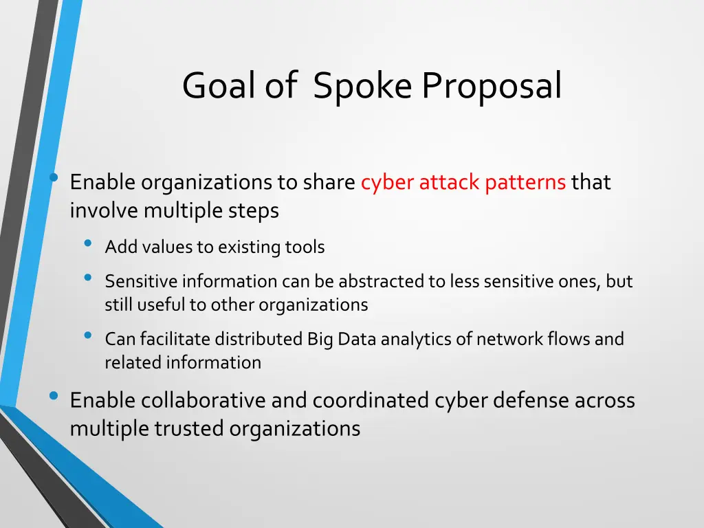 goal of spoke proposal