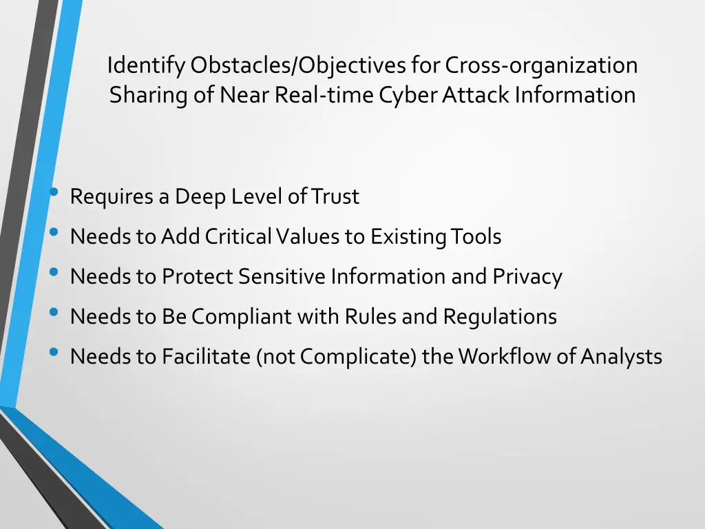 identify obstacles objectives for cross