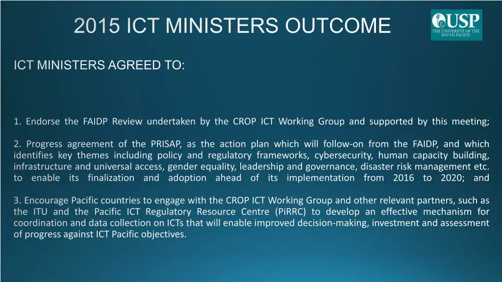 2015 ict ministers outcome
