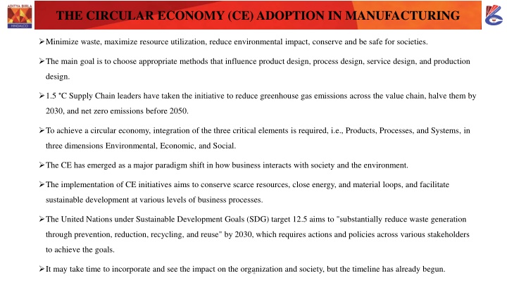 the circular economy ce adoption in manufacturing