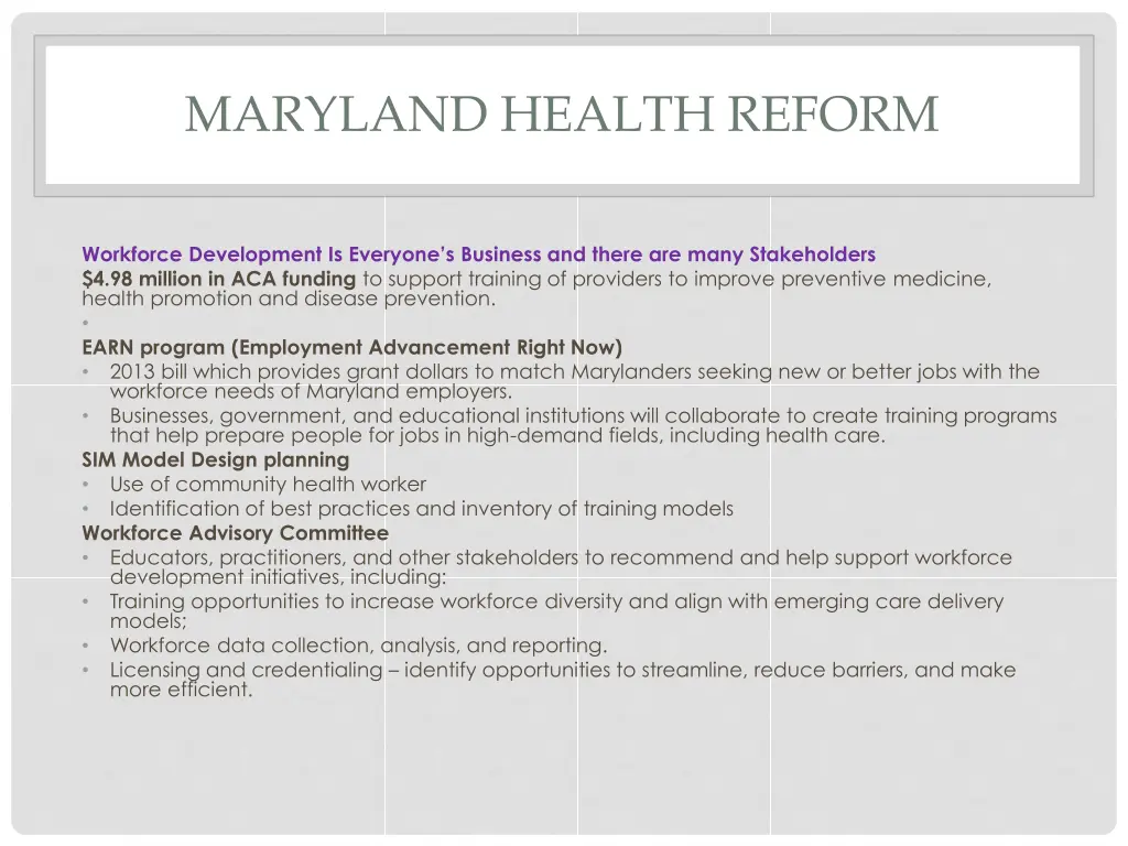 maryland health reform