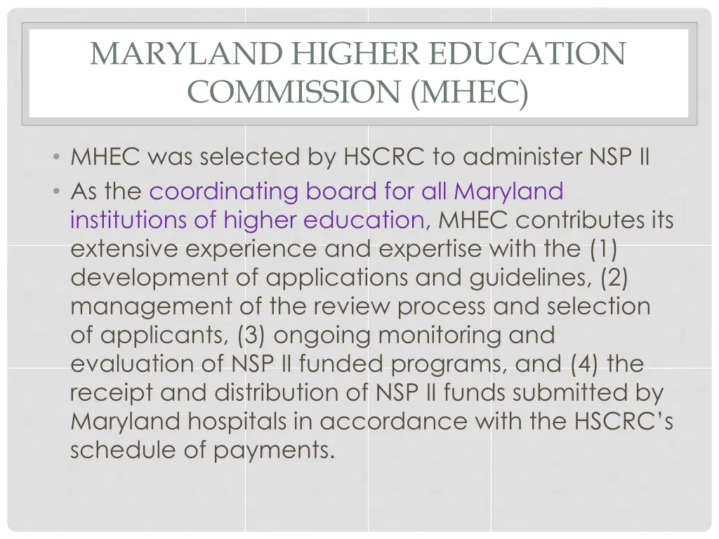 maryland higher education commission mhec
