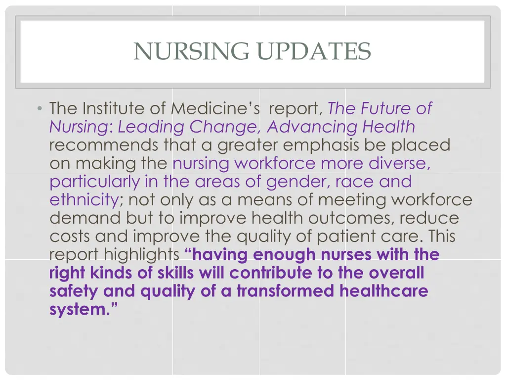 nursing updates
