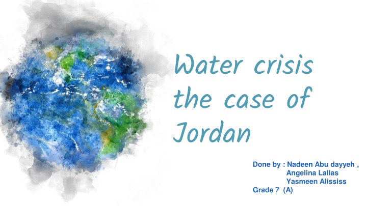 water crisis the case of jordan