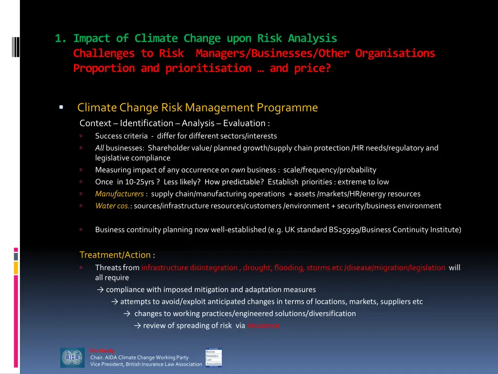 1 impact of climate change upon risk analysis 3