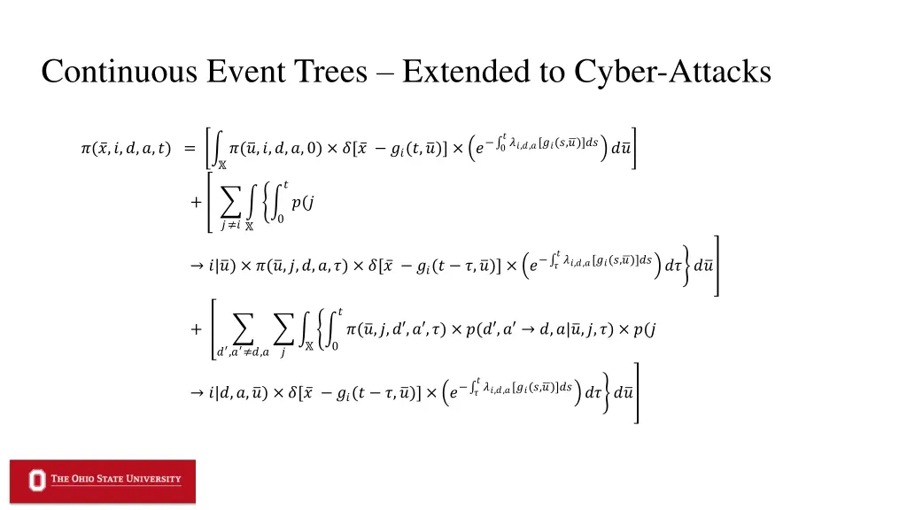continuous event trees extended to cyber attacks