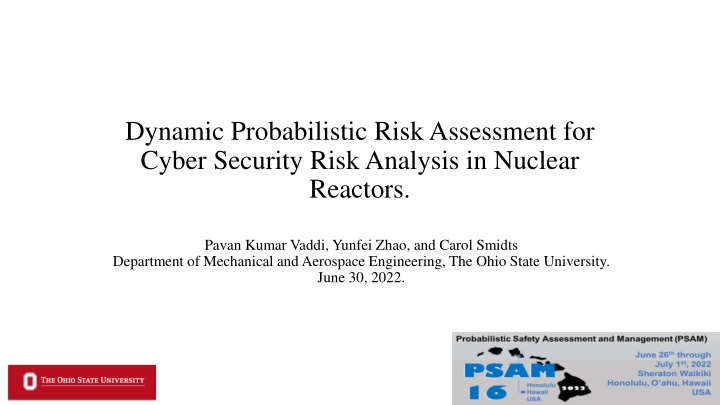 dynamic probabilistic risk assessment for cyber