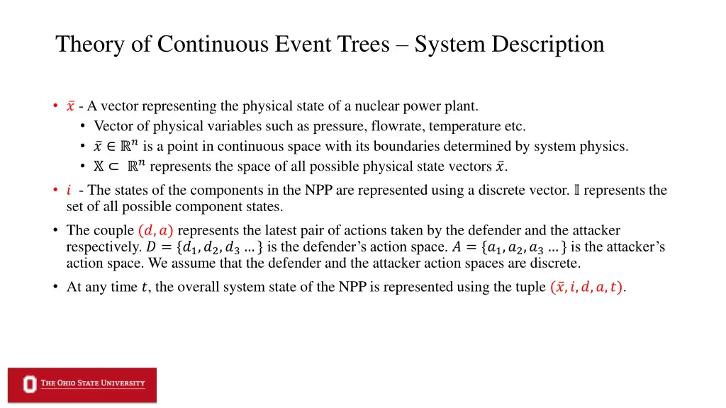theory of continuous event trees system