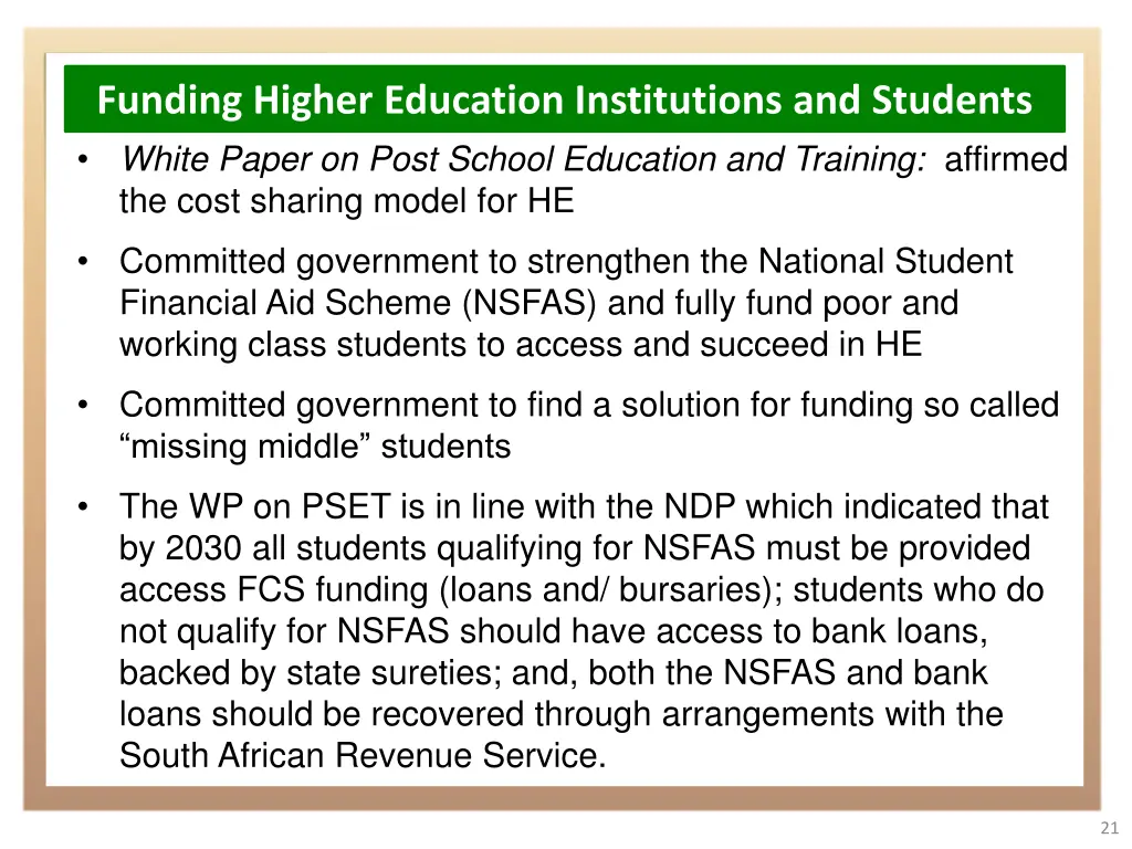 funding higher education institutions 1