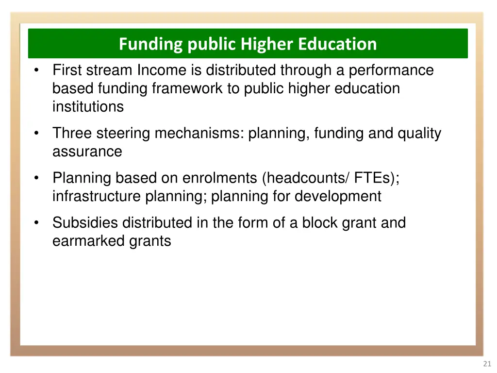 funding public higher education first stream