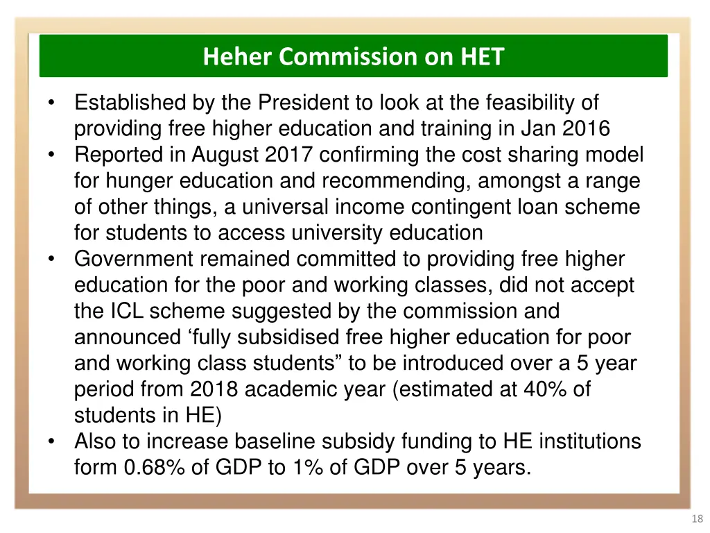 heher commission on het