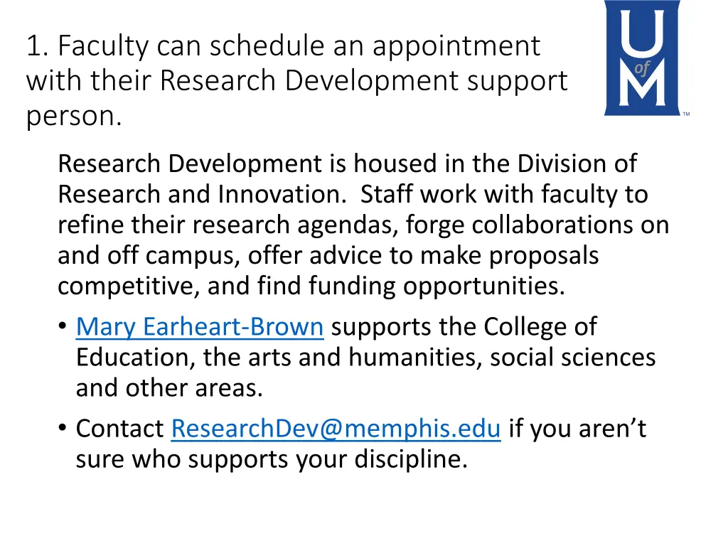1 faculty can schedule an appointment with their