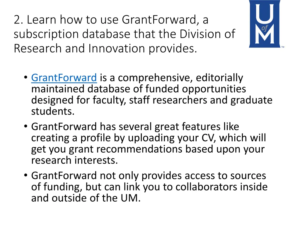 2 learn how to use grantforward a subscription