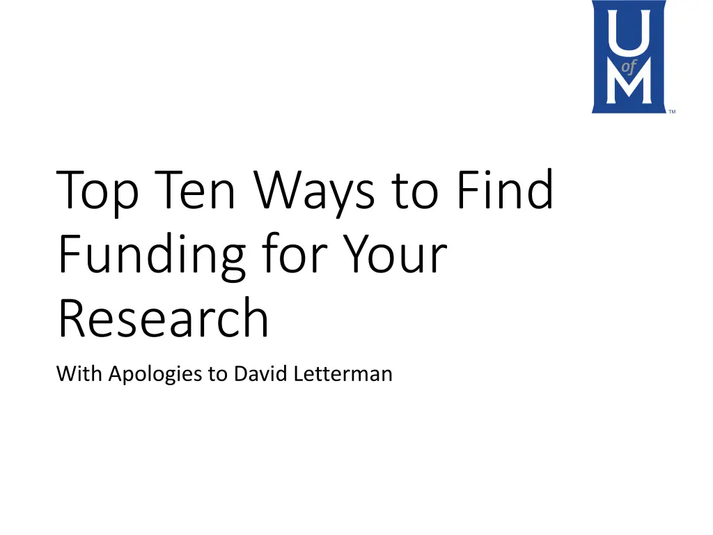 top ten ways to find funding for your research
