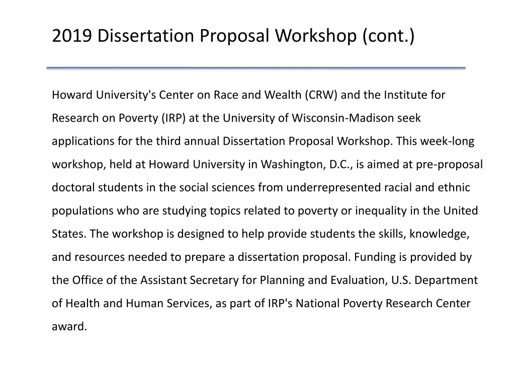 2019 dissertation proposal workshop cont