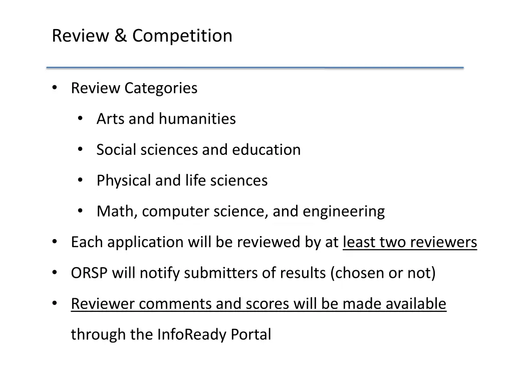 review competition 1