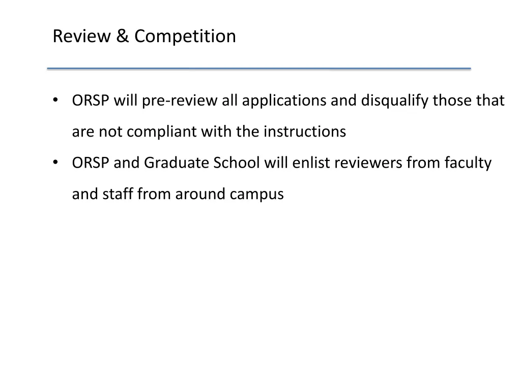 review competition
