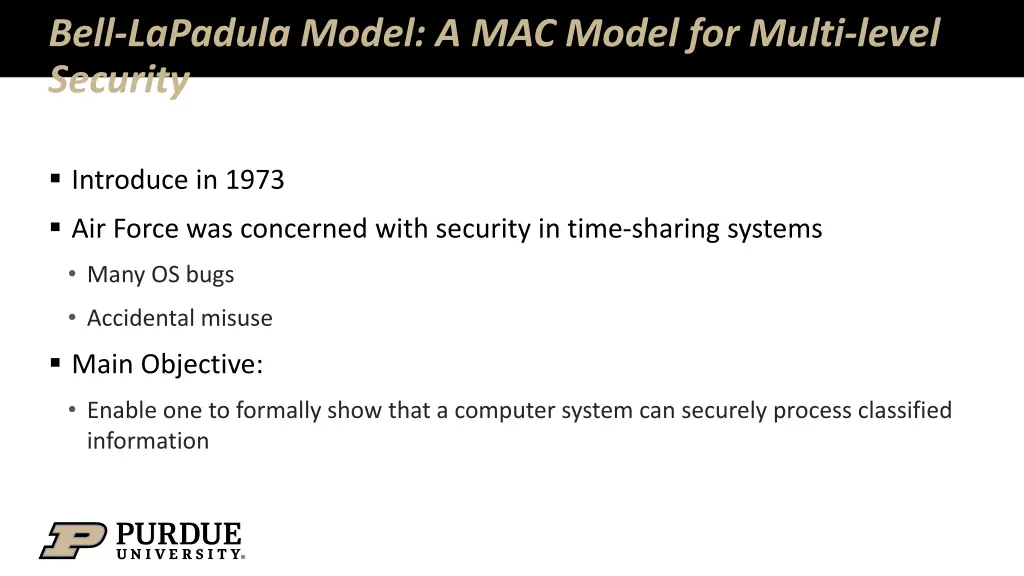 bell lapadula model a mac model for multi level