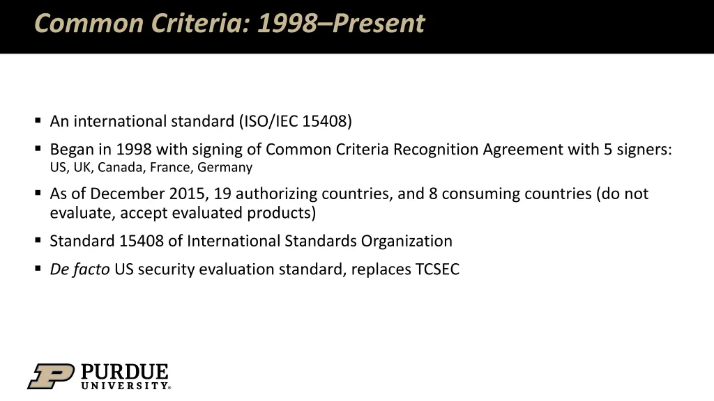 common criteria 1998 present