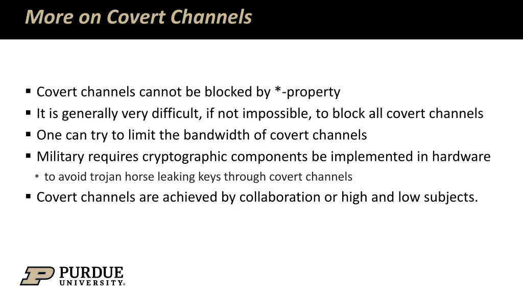 more on covert channels