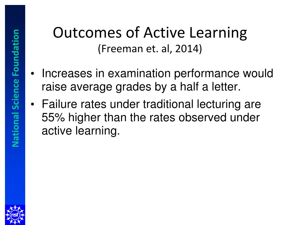 outcomes of active learning freeman et al 2014
