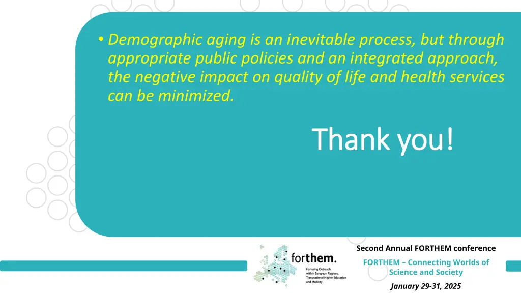 demographic aging is an inevitable process
