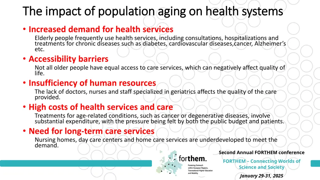 the impact of population aging on health systems