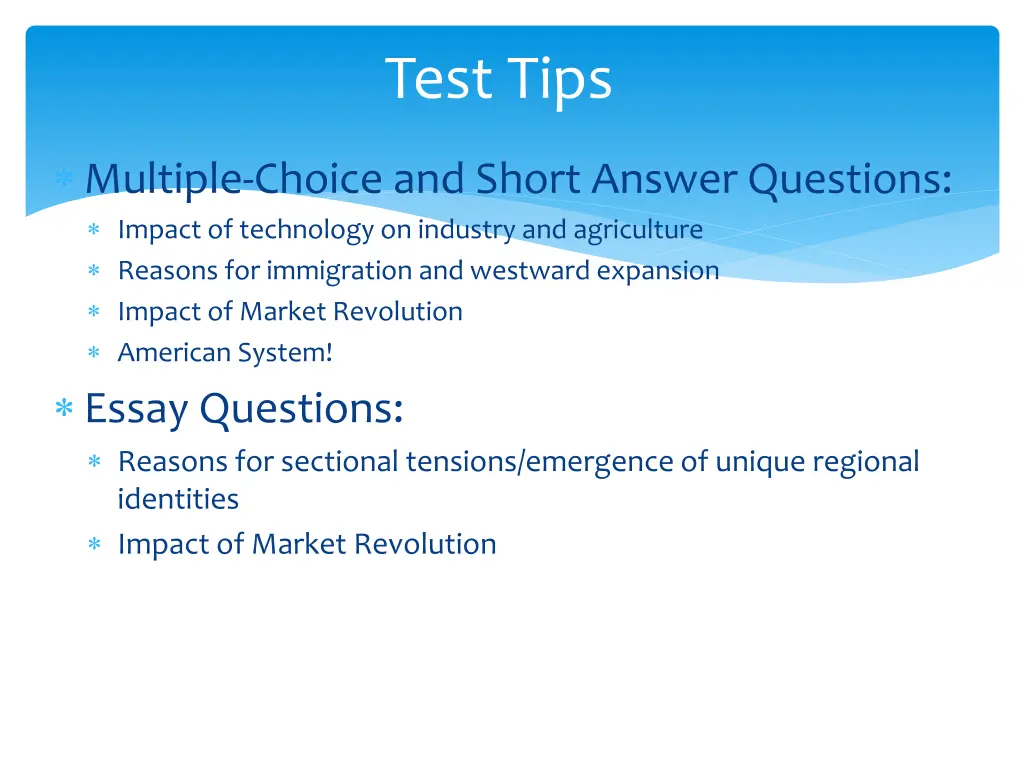 test tips